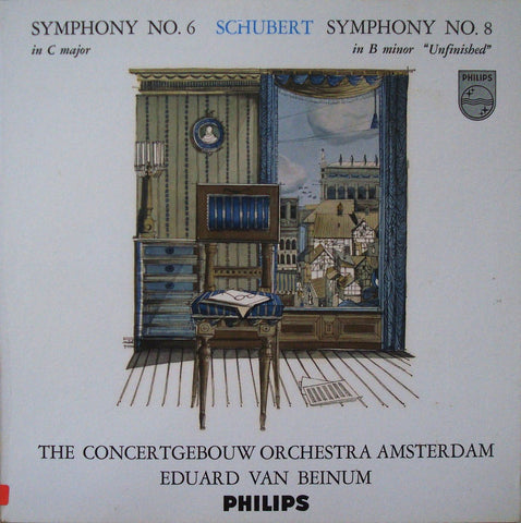 LP - Beinum: Schubert Syms Nos. 6 & 8 "Unfinished" (rec. 1957) - Philips L 09002 L