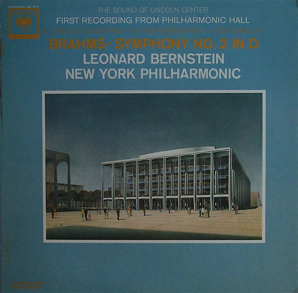 LP - Bernstein/NYPO: Brahms Symphony No. 2 Op. 73 - Columbia ML 5774