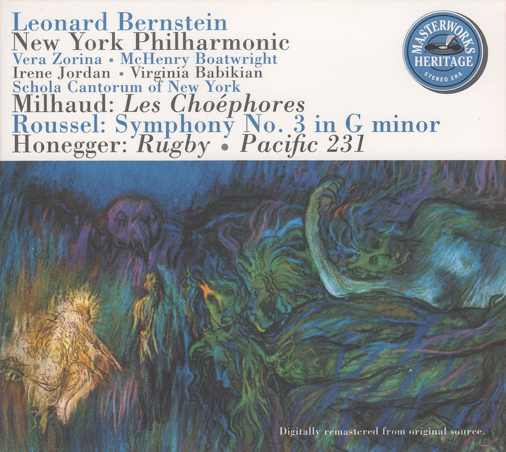 Bernstein: Roussel Symphony No. 3 + Milhaud Les Choéphores - Sony MHK 62352