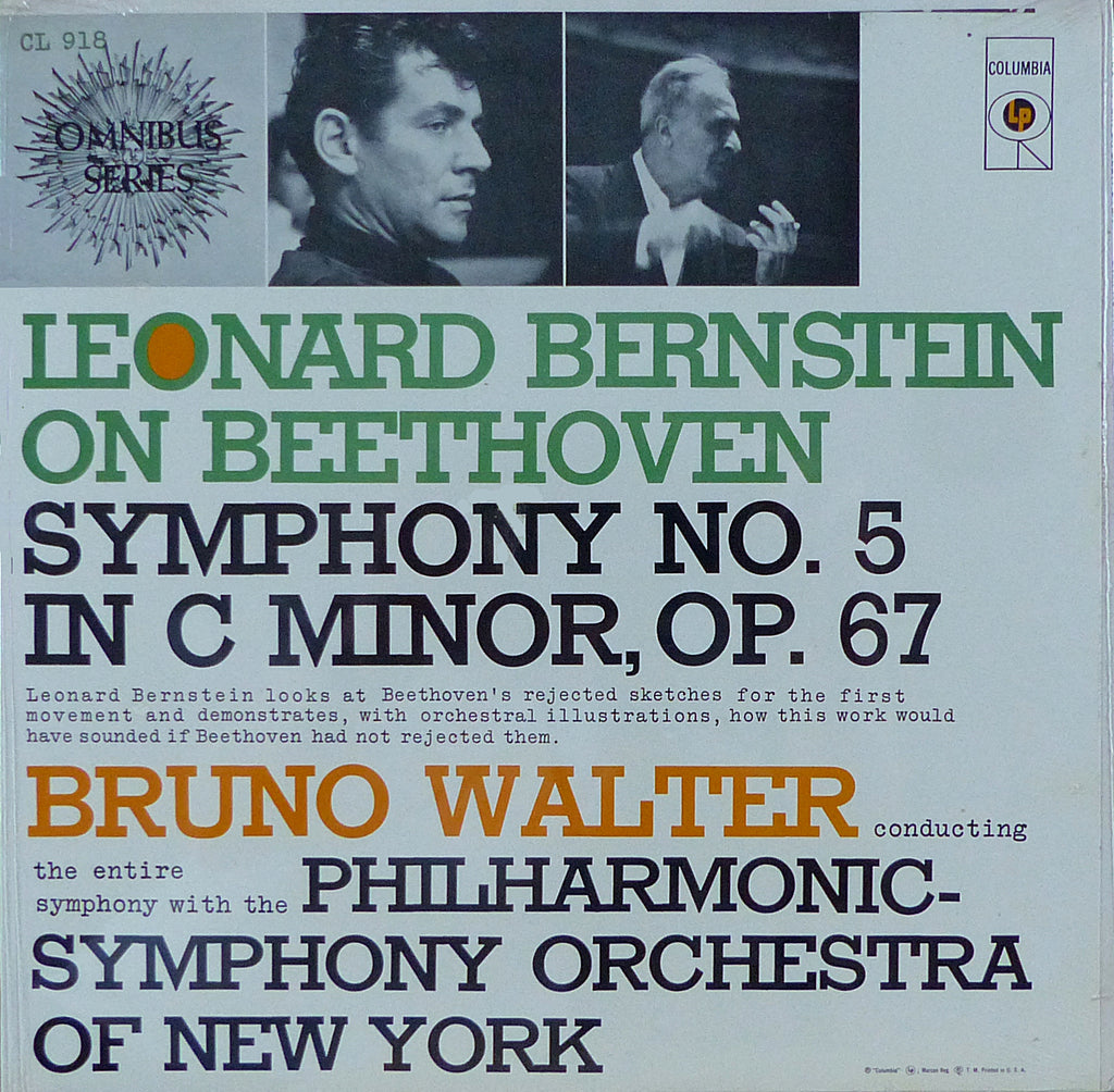 Walter: Beethoven Symphony No. 5 (+ Bernstein) - Columbia CL 918