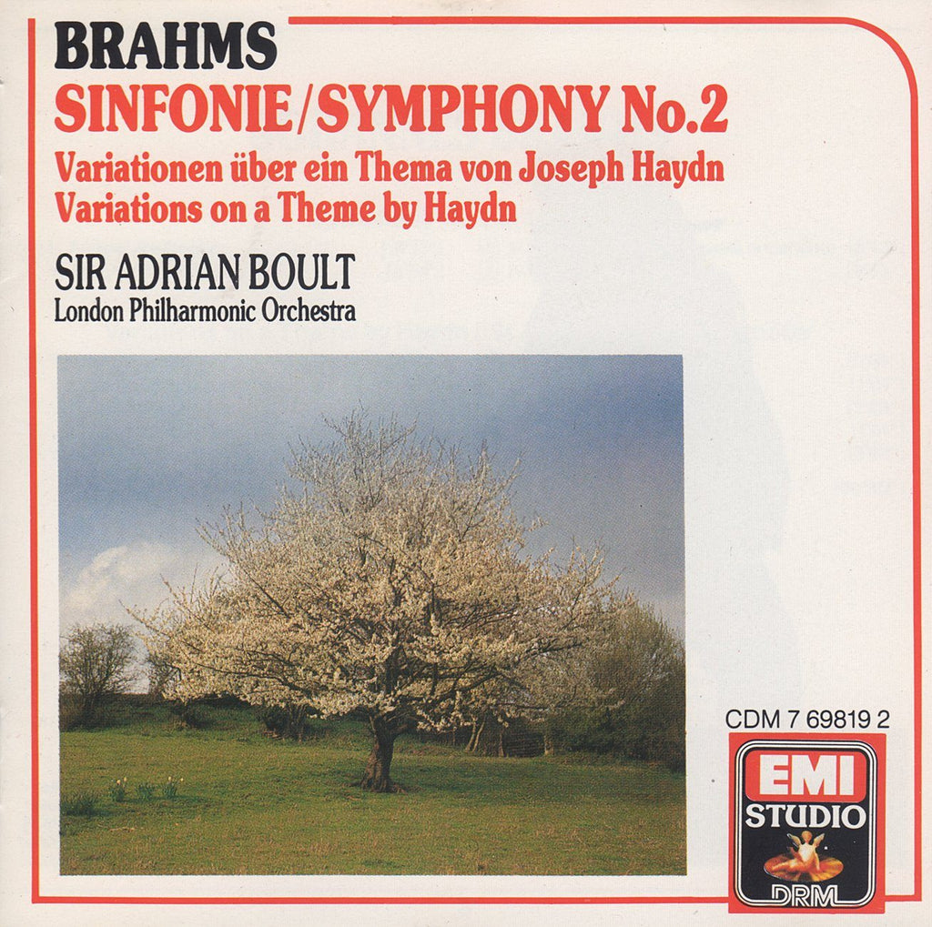 Boult/LPO: Brahms Symphony No. 2 + Haydn Variations - EMI CDM 7 69819 2