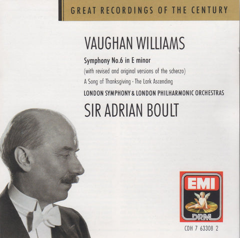 CD - Boult: Vaughan Williams Symphony No. 6 + Lark Ascending - EMI CDH 7 63308 2