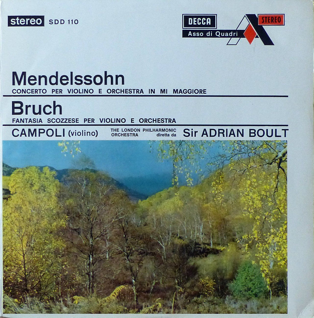 Campoli: Bruch Op. 26 & Mendelssohn Op. 64 Concerti - Decca SDD 110