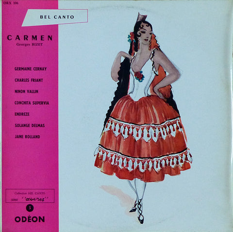 Cloez: Bizet Carmen (Supervia, Cernay, et al.) - Odeon ORX 106