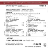 Carmirelli/I Musici: Vivaldi 4 Seasons - Philips 410 001-2