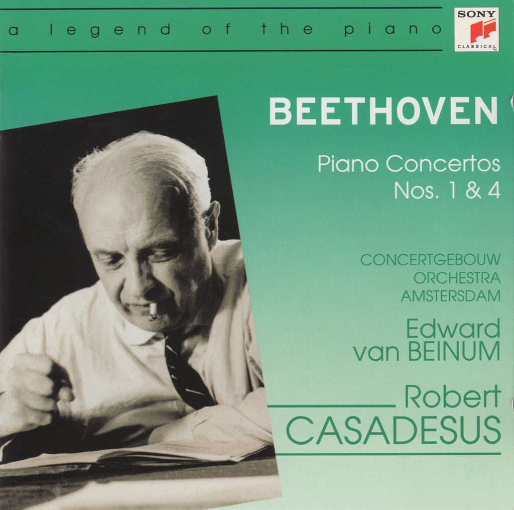 CD - Casadesus/Beinum: Beethoven Piano Concertos Nos. 1 & 4 - Sony 5033872 - Rare