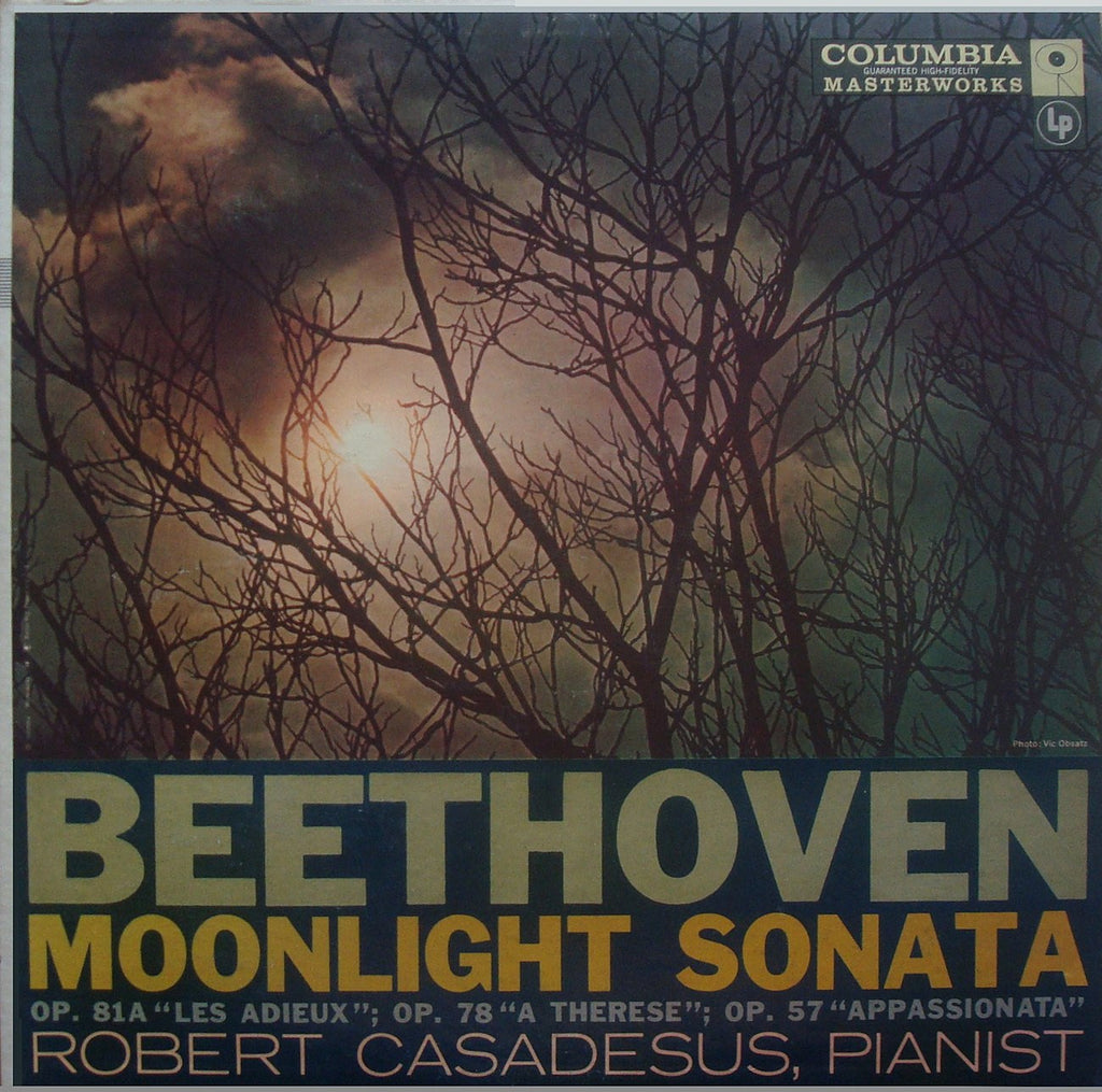 LP - Casadesus: Moonlight, Appassionata, Les Adieux Piano Sonatas - Columbia ML 5233