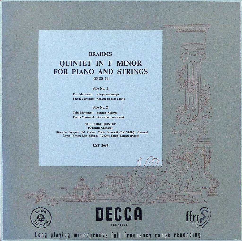 Chigi Quintet: Brahms Piano Quintet Op. 34 - Decca LXT 2687