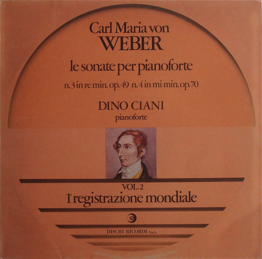 LP - Dino Ciani: Weber Piano Sonatas Nos. 3 & 4 - Ricordi RCL 27004