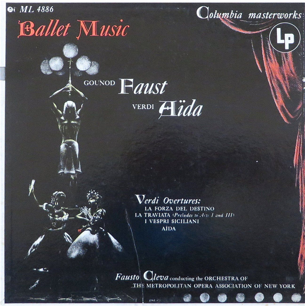 Cleva: Gounod Faust Ballet Music + Verdi Overtures & Preludes - Columbia ML 4886