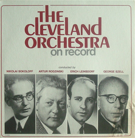 LP - Cleveland Orchestra On Record: Historical Recordings - CBS Records CSP 12752