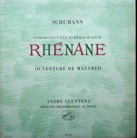 LP - Cluytens/BPO: Schumann "Rhenish" Sym. & "Manfred" Ov. - FALP 488 (ds)