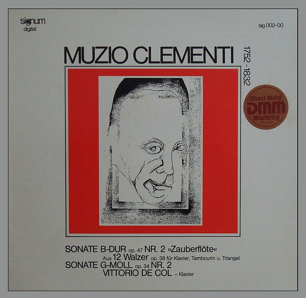 LP - Vittorio De Col: Clementi Piano Sonatas & 12 Waltzes - Signum Sig 002-00 (DDD)