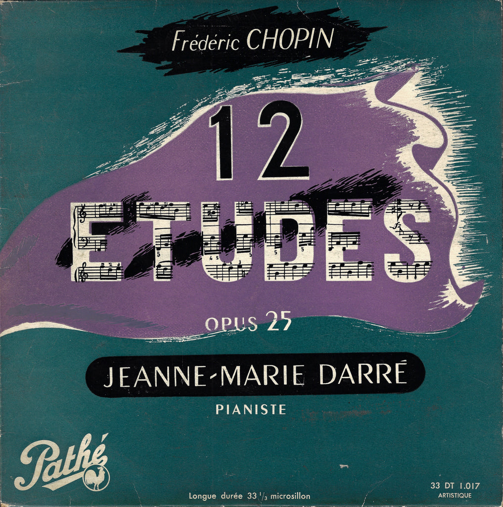 Darré: Chopin 12 Etudes Op. 25 - Pathé 33 DT 1.017 (10" LP)