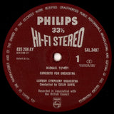 LP - Tippett Concerto For Orch (Davis)/Goehr Little Sym (Del Mar) - Philips SAL 3497