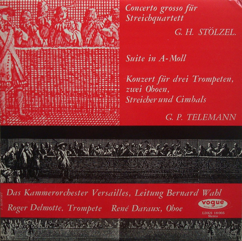 LP - Wahl/Versailles CO: Stölzel And Telemann Orch. Works - Vogue LDKS 18005, Lovely
