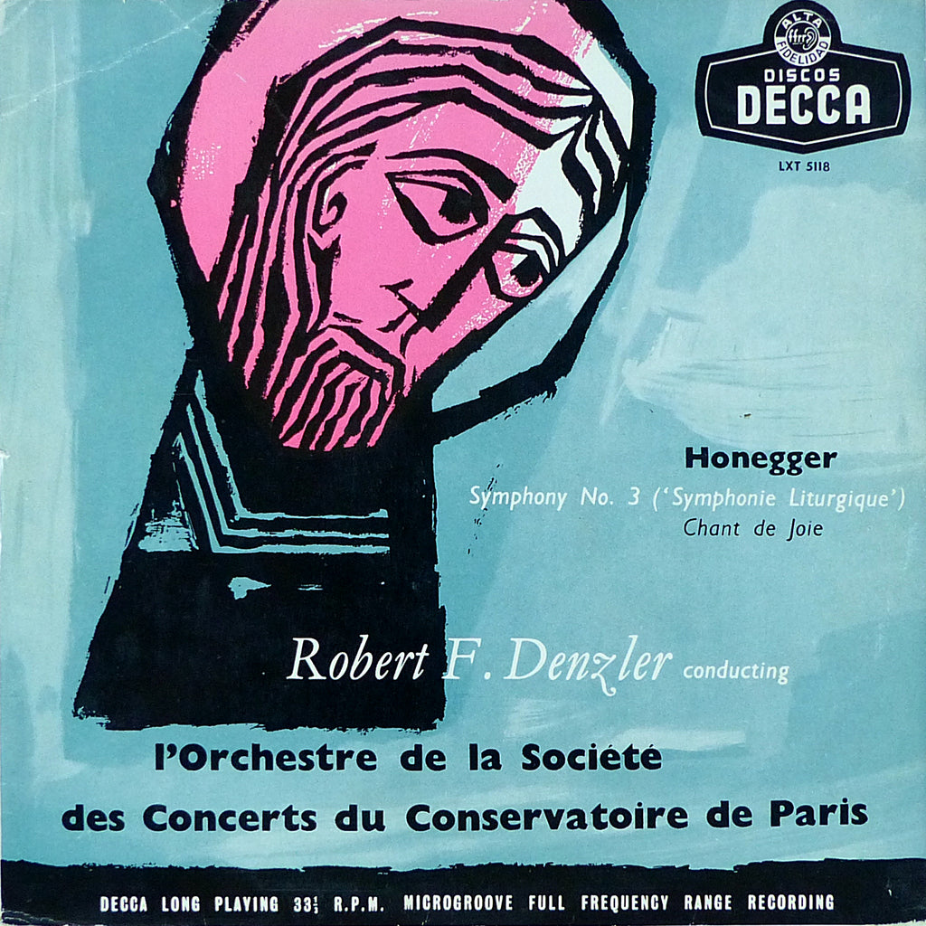 Denzler: Honegger Symphony No. 3, etc. - Decca Spain LXT 5118
