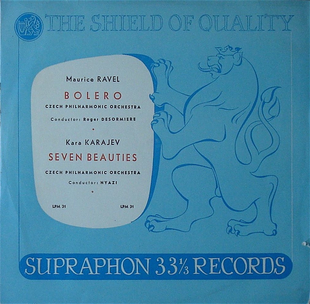 LP - Desormiere: Ravel Bolero + Nyazi: Karajev - Supraphon LPM 31 (10" LP)