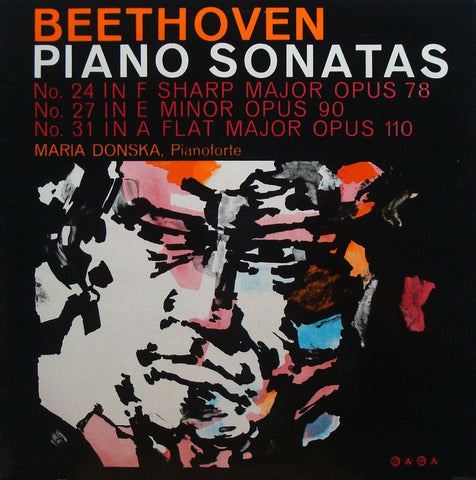 LP - Maria Donska: Beethoven Piano Sonatas Nos. 25, 27 & 31 - Saga XID 5221
