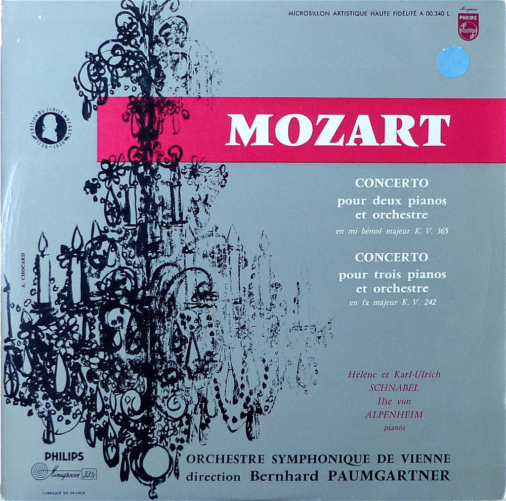 LP - Duo Schnabel: Mozart Concerti For 2 & 3 Pianos - Philips A 00.340 L