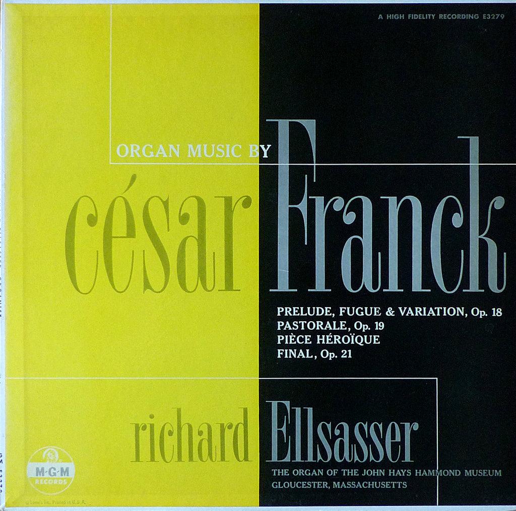 Ellsasser: Franck Prelude, Fugue & Variations Op. 18, etc. - MGM E3279
