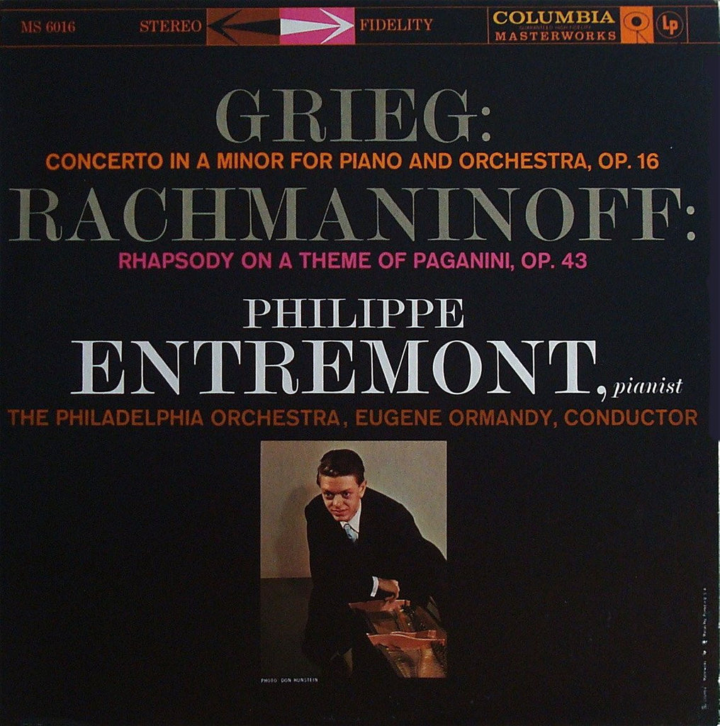 LP - Entremont: Grieg Concerto + Rachmaninov Paganini Rhapsody - Columbia MS 6016