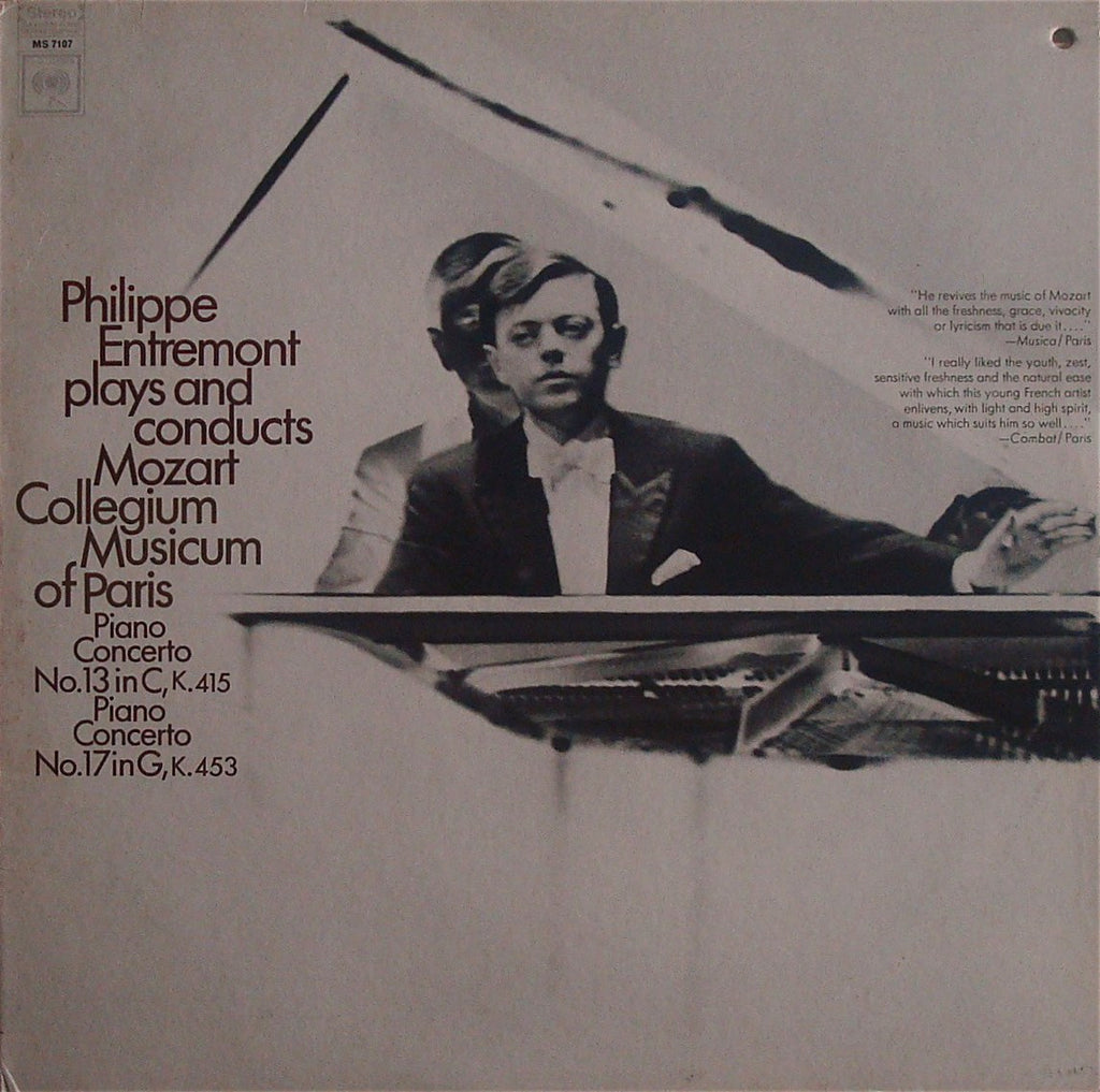 LP - Entremont: Mozart Piano Concertos Nos. 13 & 17 - Columbia MS 7107