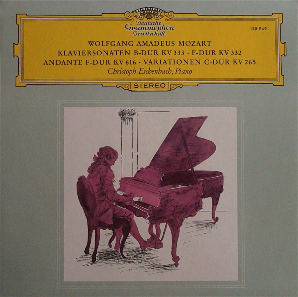 LP - Eschenbach: Mozart Sonatas K. 332 & K. 333 + Variations K. 265 - DG 138 949