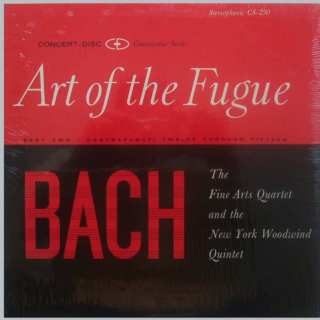 LP - Fine Arts Qt/NY Woodwind Qnt: Art Of The Fugue (Nos. 12-15): Concert-Disc CS-250