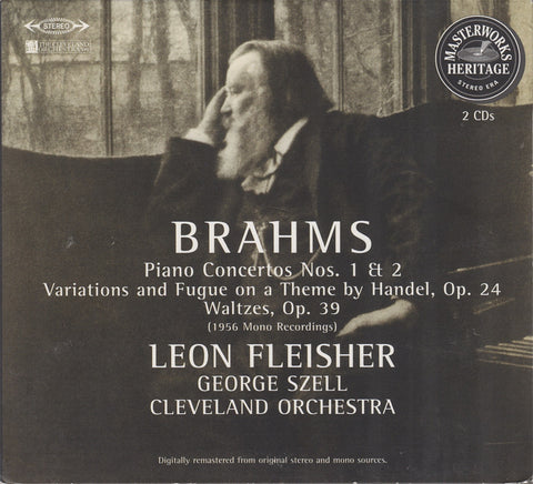 CD - Fleisher: Brahms Piano Concerti Nos. 1-2 + Handel Vars - Sony MH2K 63225 (2CD Set)