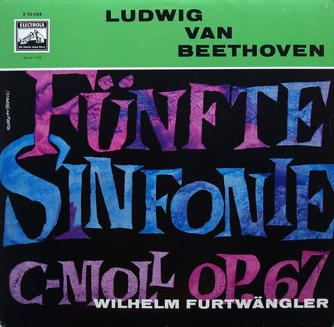 LP - Furtwangler: Beethoven Symphony No. 5 - Electrola WALP 1195 (red Label)