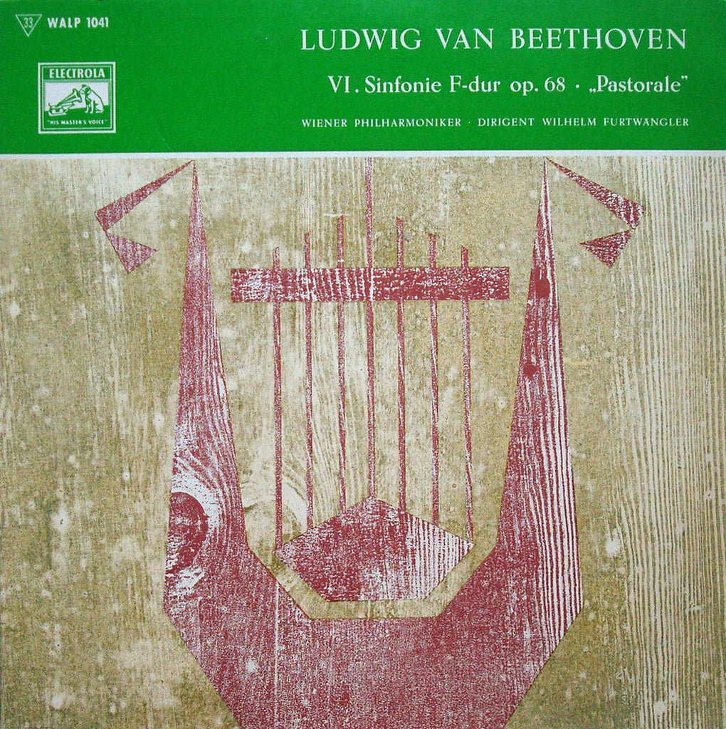 LP - Furtwangler: Beethoven "Pastorale" - Electrola WALP 1041 (red/gold - ED1)