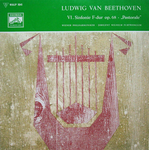 LP - Furtwangler: Beethoven "Pastorale" - Electrola WALP 1041 (red/gold - ED1)
