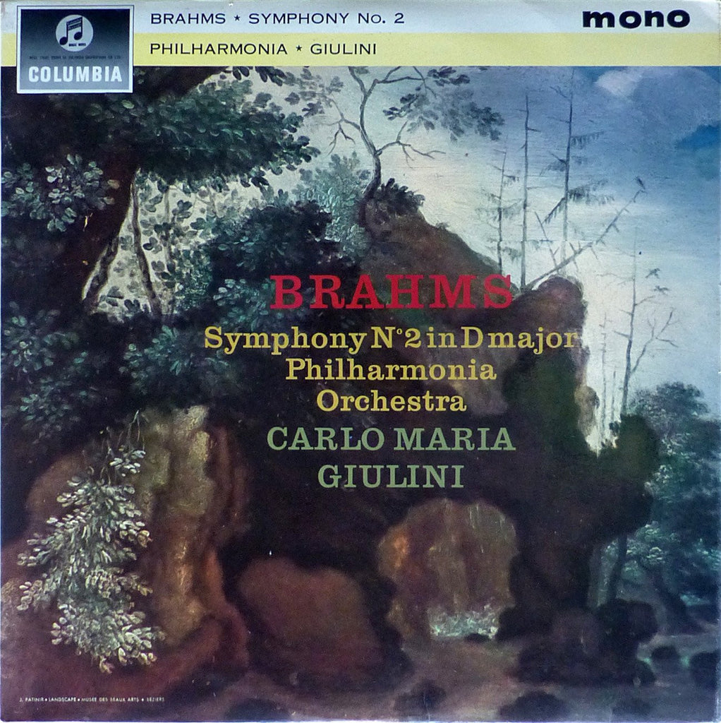 LP - Giulini/Philh: Brahms Symphony No. 2 Op. 73 - Columbia 33CX 1855