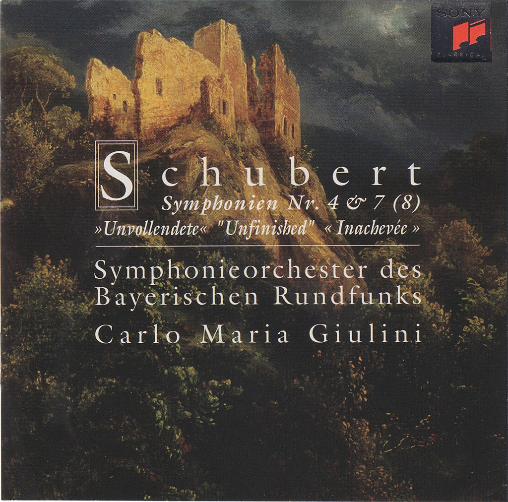CD - Giulini: Schubert Symphonies Nos. 4 & 8 "Unfinished" - Sony SK 66833 (DDD)
