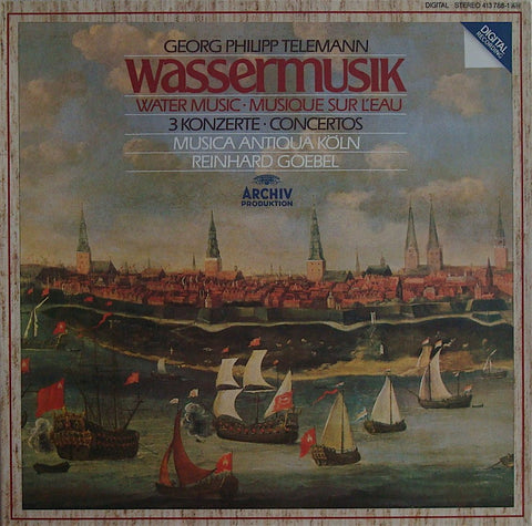 LP - Goebel/Musica Antiqua Köln: Handel Water Music - Archive 413 788-1 (DDD)