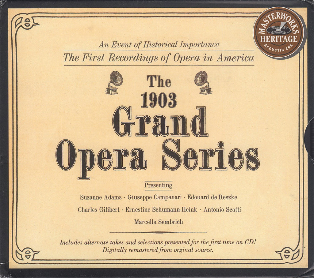 CD - 1903 Grand Opera Series (deluxe Issue) - Sony MH2K 62334