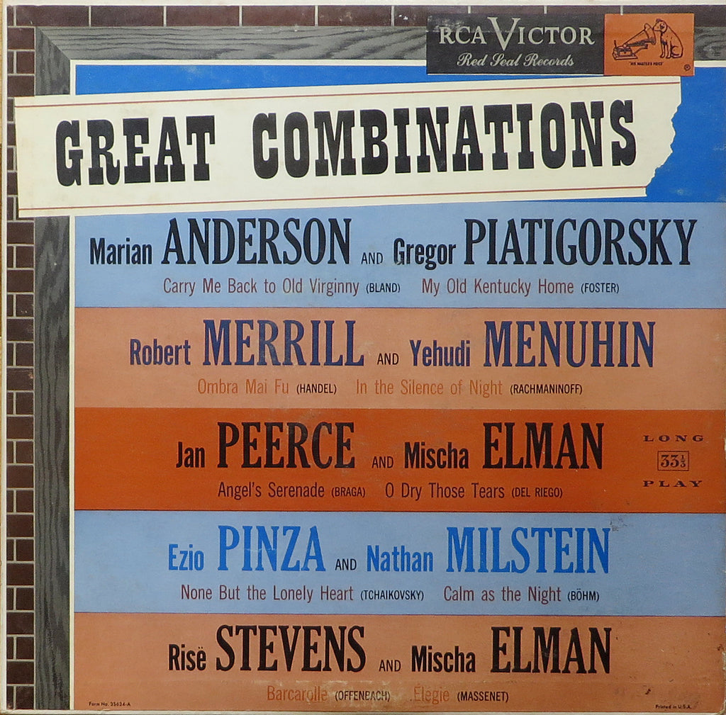 Great Combinations: Elman, Milstein, Piatigorsky - RCA LM 1703 (4S/1S)