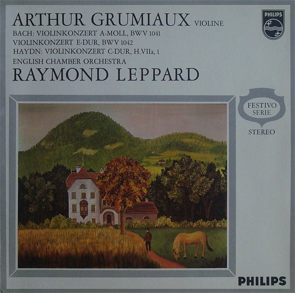 LP - Grumiaux: Bach Concerti BWV 1041/42 + Haydn - Philips 839 557 VGY