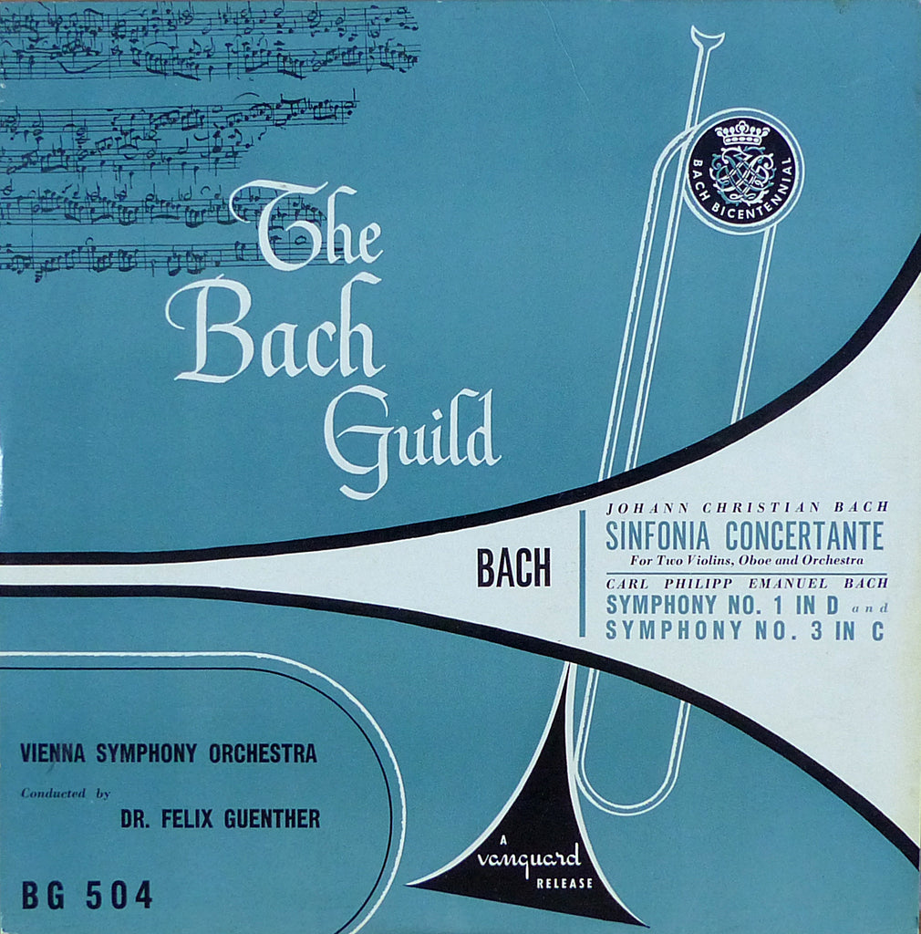 Guenther: JC Bach Sinfonia Concertante, etc. - Bach Guild BG 504