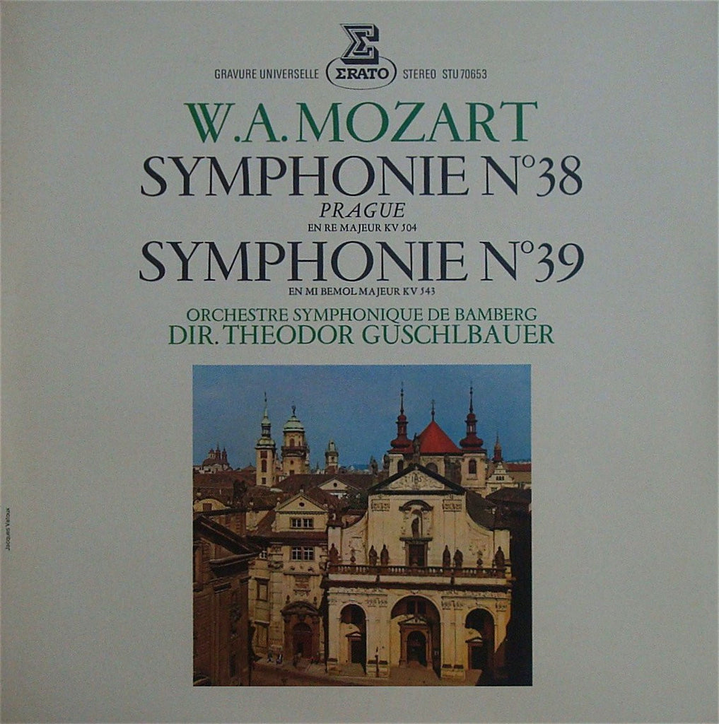 LP - Guschlbauer: Mozart Symphonies Nos. 38 & 39 - Erato STU 70653
