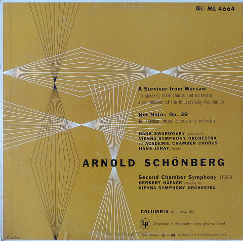 Swarowsky: Schoenberg A Survivor from Warsaw, etc. - Columbia ML 4664
