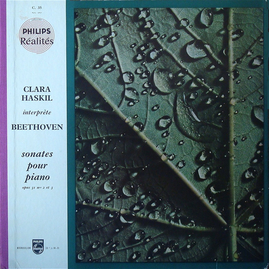 LP - Haskil: Beethoven Piano Sonatas Nos. 17 & 18 - Philips Réalités C. 35