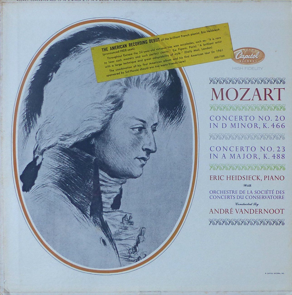 Heidsieck: Mozart Piano Concertos Nos. 20 & 23 - Capitol G 7240