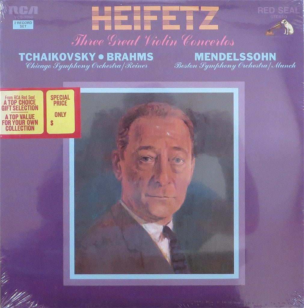 Heifetz: Tchaikovsky, Brahms & Mendelssohn Concerti - RCA VCS-7058 (2LP set, sealed)