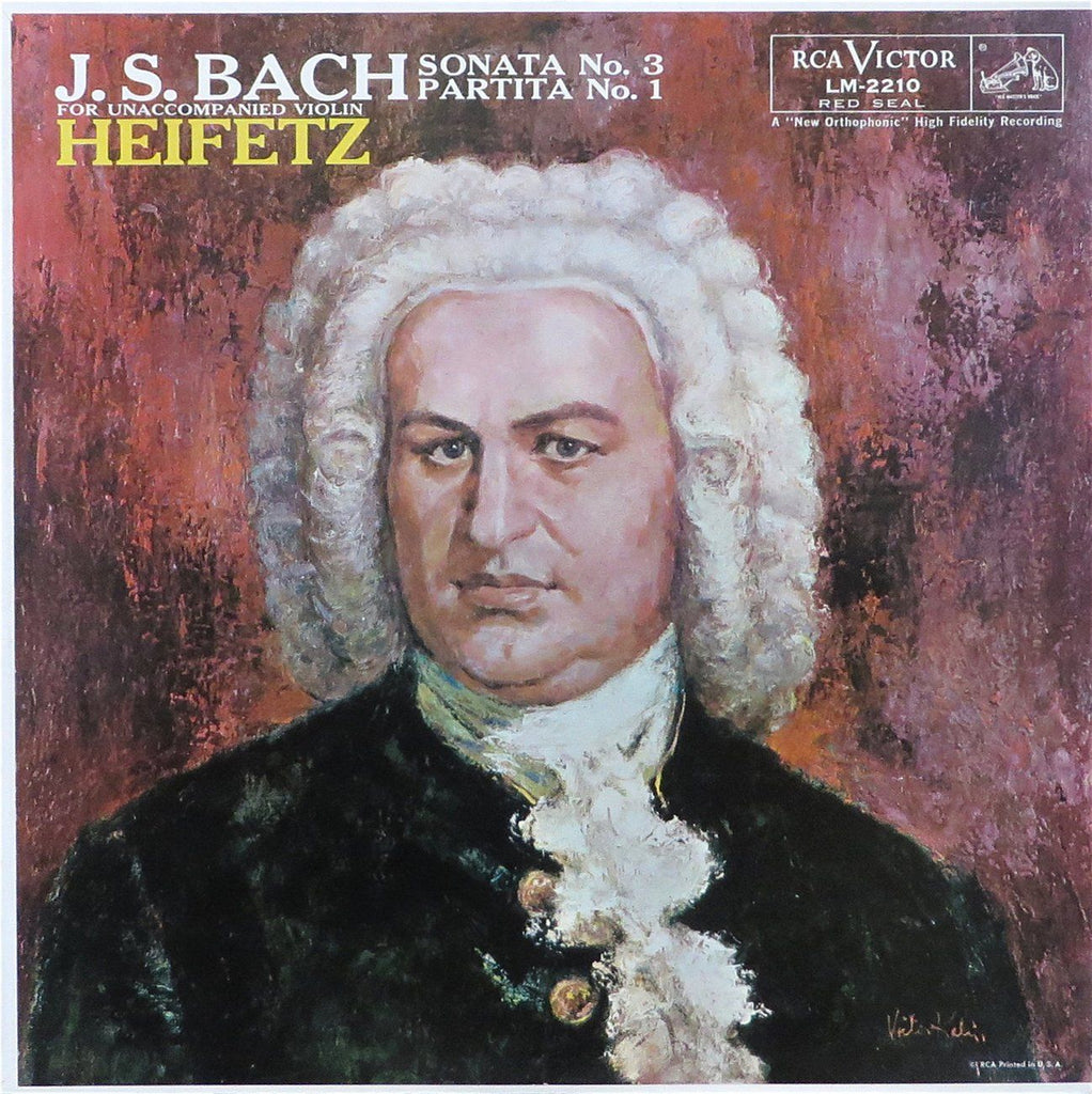 Heifetz: Bach Sonata No. 3 / Partita No. 1 for Solo Violin - RCA LM-2210