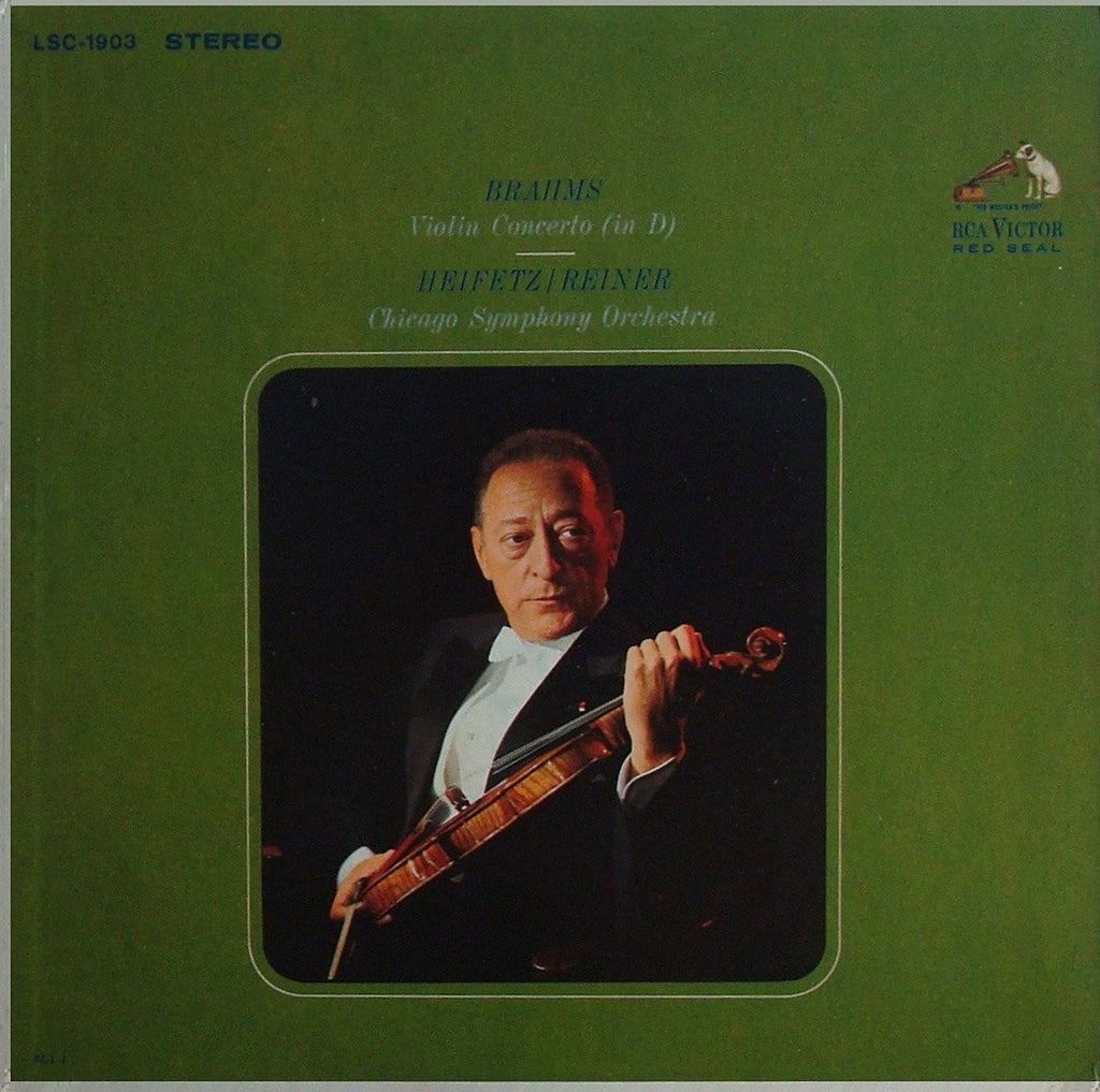 LP - Heifetz/Reiner: Brahms Violin Concerto Op. 77 (rec. 1955) - RCA LSC-1903