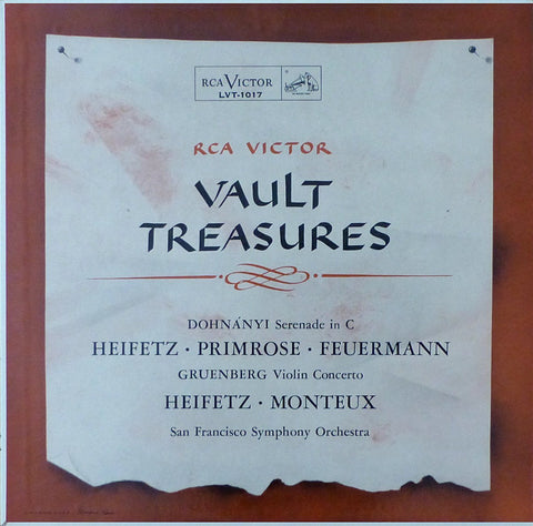 Heifetz: Gruenberg Violin Concerto + Dohnanyi - RCA LVT-1017