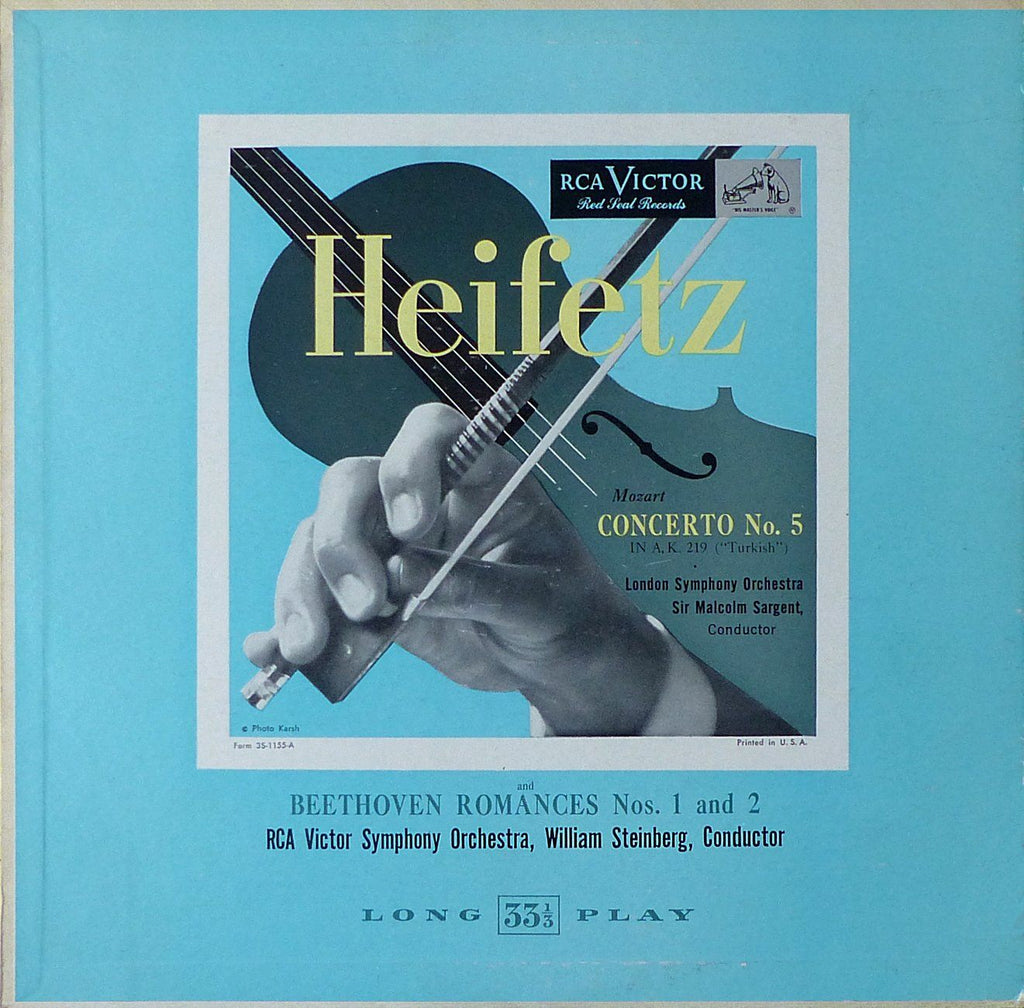 Heifetz: Mozart Violin Concerto K. 219 + Beethoven - RCA LM-9014