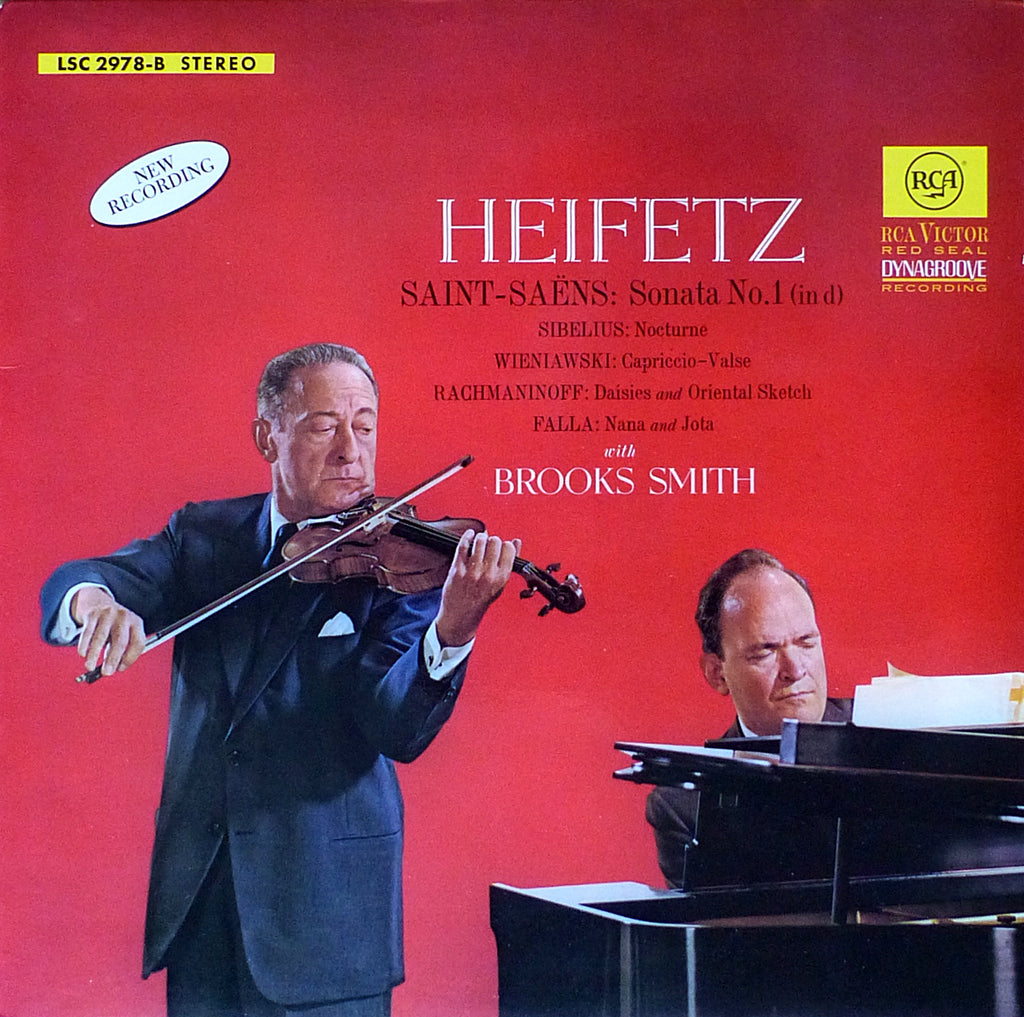 Heifetz: Saint-Saëns Violin Sonata No. 1, etc. - RCA LSC-2978-B